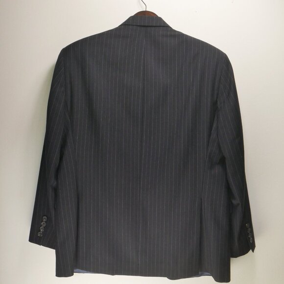 Lauren Ralph Lauren Navy Pinstripe Wool Suit Jacket 40S - Picture 3 of 16